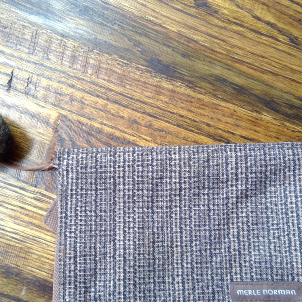 Vintage Merle Norman Tweed Makeup Bag